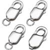 DIY925 My-Bead Chiusure a scatto in argento 925 da 8 mm (10 mm), piccole chiusure per gioielli, catene, braccialetti, collane, chiusure a moschettone per la sostituzione e la riparazione fai da te (3 pezzi)