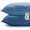 RESTILO Set di 2 federe per cuscino decorative, 50 x 70 cm, blu scuro, fodera per cuscino decorativa, ideale per divano, soggiorno, camera da letto, fodera per cuscino decorativa, trapuntata ad