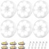 Electight Confezione da 6 luci con sensore di movimento per interni, 8 LED, ricaricabili tramite USB, lampada adesiva a LED con base magnetica, luce notturna a induzione 3000 K e batteria da 400 mAh,