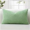 JOTOM Federe per Cuscino in Velluto a Coste Morbido 40x60 cm Federe per Cuscino con Texture a Bolle 3D per Divano, Camera da Letto, Decorazione della Casa (Verde Salvia)