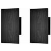 ouglres Lampada da Parete in Legno Nero, 2 Pezzi Applique Interna con Interruttore, Lampada da Notte Vintage da Montare a Muro LED Warm White, Design Moderno per Camera da Letto, Soggiorno, Corridoio, 8W
