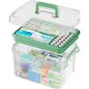 AiMeiteng Scatola medicinali, Porta medicine casa scatola, 2 strati medicine box, multifunzione Organizer per medicinali, per pronto soccorso,medicinali,per la casa, all'aperto