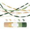 Aobkiat Decorazioni per matrimoni, feste, 5 rotoli di carta crespa verde oro, cachi, stelle filanti per feste di nozze, baby shower, addio al nubilato, compleanno, anniversario