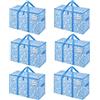 VENO Set da 6 Borse da trasloco grandi, Scatole trasloco con coperchio, cerniere e manici rinforzati, Borsone da viaggio, impermeabili Borsa di stoccaggi per vestiti (Brezza Primaverile, 6 Pz.)