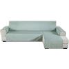 PETCUTE Copridivano con Penisola destra copridivano angolare Trapuntato Salvadivano Chaise Longe Impermeabile copri divano 200x270cm