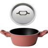 Guzzini Casseruola cook&color rosso mattone Ø 20 con coperchio inox