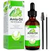 Zoxpm Amla Olio per Capelli, 60ML Amla Oil Dona Radici Rinforzate e Capelli Forti, 100% Naturale e Vegano per Perdita Dei Capelli, Cuoio Capelluto Sano
