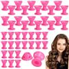 YUZHEDM 40 bigodini per capelli durante la notte, arricciacapelli senza calore, ricci per la notte, per salone, barbiere, donne, ragazze, 20 x grandi, 20 x piccoli, semplici acconciature (rosa)