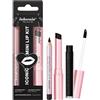 HOPHAT 3PCS Balsamo per labbra liquido opaco per rossetto e kit per matite per labbra, balsamo rosa colorato idratante, lucidalabbra al collagene per secche (# 05)