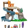Fisher-Price Little People - Ultimate Mountain, set a tema montagna con percorso per veicoli, include un personaggio e una macchinina, un orso e tre accessori a tema, 1+ anni, JJY77