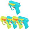 Idena 90513 - Pistola ad acqua Power in plastica, 5 pezzi, pistola spruzzatrice compatta di circa 10 cm, colore a caso