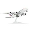 QIYUMOKE 1/240 Francia A380 Modello di Aeroplano per Modello di Aeroplano Airbus A380 con Supporto (30 cm di Lunghezza) Kit di Modellismo Preassemblato per Adulti - Regali Creativi dal Mondo