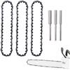 Vexaflow Set di 3 Catena per Motosega, 25 cm 3/8 LP, 40 Maglie di Trasmissione, Barra da 10 Pollici, 1,1 mm a Basso Rinculo, Compatibile con Makita DUC254Z, Einhell GE-LC 18/25 Li, Oregon e Altri