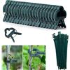 Kakveiai 60PCS Giardino Piante Supporto Clip Set, Fascette da Giardinaggio Legami, per pomodori, Rose, cetrioli e ortaggi Ausilio per Le Impianto rampicanti (30large Clips 30Ties) (60 PCS)