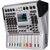 Yamnweo VR-6 PRO Mixer Audio - Amplificatore ad Alta Potenza da 550W x 2, 99 Effetti DSP, Console DJ Audio Bluetooth, Display a Grande Schermo Spettro, Tuner DJ con Riduzione Intelligente del Rumore