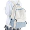 HYC00 Zaino Scuola Superiore Ragazza,Zaini da Scuola Media Ragazzo Zainetto Università Scolastici Leggero Casual Backpack Daypacks,Zaino PC 14 Pollici Zaini Cartella Adolescente School Bag,Blu Bianco