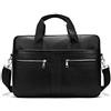 FANDARE Uomo Ventiquattrore Business Borsa a tracolla Pelle borse a spalla Impermeabile Borsetta Crossbody Messenger Bag Nero