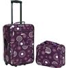 Rockland Set di valigie verticali Softside moda, Perla viola, Taglia unica, Set di valigie verticali Softside moda
