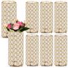 Dandat 8 vasi da fiori in cristallo per matrimoni, centrotavola da 20 cm, portacandele cilindrici in metallo, per decorazioni di nozze, regali, eventi (oro)
