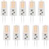 Klighten Lampadine LED G4, 3W Lampadine G4 LED Equivalente 30W Lampada Alogena, Bianco Caldo 2700K 350LM G4 LED Risparmio Protezione Occhi Angolo a fascio 360 ° Non Dimmerabile, Set di 10