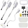 kswiown Pulitore a vapore, pulitore a vapore, 1500 W, multiuso Steam Cleaner, 9 accessori, 140 °C, vapore da 500 ml, pulitore a vapore a mano, per la pulizia di tappeti, cucine e bagni.