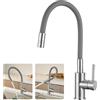 CECIPA Rubinetto da cucina grigio flessibile, miscelatore da cucina a spruzzo girevole a 360° in acciaio inox 304 con miscelatore a 2 getti in schiuma, risparmio idrico 40% per cucina/lavanderia