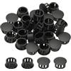 PATIKIL Tappi Copriforo, 48Pz 5/8 (16mm) Tappi per Fori in Plastica Copriforo a Vite Scrivania Fibbia Bloccaggio Inserto per Mobili Fori Armadio Cucina, Nero