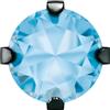 STUDEX ITALIA Srl SYSTEM75 ZIRCONE CUBICO CRISTALLO BLU 4 MM ACCIAIO CHIRURGICO NERO 2 PEZZI 268