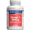 Simply Supplements Omega 3 500mg Capsule | Supporta La Salute Di Cervello E Occhi | Capsule Softgel Piccole E Facili Da Deglutire | Olio Di Pesce Di Provenienza Sostenibile | 180 Capsule Softgel