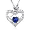 Cosie Lily Regalo Collana Argento 925 Donna, Cuore Rose Ciondolo Collane, Regali per Lei, Compleanno San Valentino Regalo Di Natale Festa Della Mamma, Blu Reale