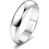 Diamday Anello Argento 925 per Donna e Uomo - Fedine e Fidanzamento Semplice - Ferma Anello Mignolo Donna - FEDI Nuziali e Anniversario - Gioielli Regali - 4MM - 14