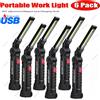 NONE Lampada da lavoro portatile a LED COB Lampada da ispezione torcia a LED ricaricabile USB con gancio magnetico Power Bank 18650 Torcia a batteria