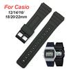 HQstrap Bracciale in silicone 18 20 22mm per cinturino CASIO W800H SGW400 per F84 F91W AE1200/1300 A158/168 F105/108 cinturino in resina 12 14 16mm
