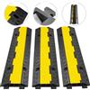NONE SucceBuy Protezione Cavi a 2 Canali, Copricavo in Gomma + PVC, Resistenza 11000LBS, Dosso Rallentatore per Parcheggi e Vialetti