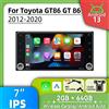 Barlckxs Autoradio 7 "Stereo 2Din Android Schermo Multimediale per Toyota GT86 GT 86 2012-2020 Wireless Carplay Android Auto unità principale GPS