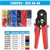 NONE Pinza a crimpare HSC8 6-4 0.25-10mm 2 23-7AWG per terminali tubolari ghiera set di morsetti a crimpare testa di filo strumento per elettricista