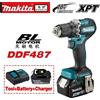 Makita Trapano Avvitatore a Percussione Elettrico Brushless Makita DDF487 18V per Squadre di Decorazione, Utensili Elettrici, Batteria Makita 18V