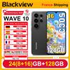BLACKVIEW [Senza alimentatore UE] Smartphone WAVE 10, 24 GB (8+16) + 128 GB, frequenza di aggiornamento 120 Hz, Android 16, batteria 5000 mAh, display HD+ IPS da 6,88'', doppia SIM, fotocamere 32MP +