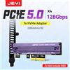 JEYI Scheda Adattatore JEYI M.2 NVMe a PCIe 5.0 con Dissipatore di Calore in Alluminio, Scheda di Conversione SSD NVMe M.2 128Gbps, da M.2 a PCIe 5.0 X1/X4/X16