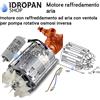 Motore raffreddato ad aria con ventola per pompa rotativa osmosi inversa 180W.