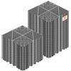 VEVOR Set di Tappetini di Drenaggio ad Incastro 50 pezzi 31 x 31 cm, Set di Piastrelle per Pavimenti da Garage Antiscivolo Materiale in PP Pavimento Modulare da Garage Officina Cucina Piscina, Grigio