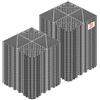 VEVOR Set di Tappetini di Drenaggio ad Incastro 55 pezzi, Set di Piastrelle 31 x 31 cm per Pavimenti da Garage Antiscivolo Drenante Materiale in PP Pavimentazione Modulare per Ambienti Umidi, Grigio