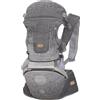 Chicco Airy Hip Fit Marsupio Ergonomico 3-in-1 | Tessuto Traspirante 3D Flyknit, Supporto Base Removibile per Distribuzione Peso | Posizioni Multiple: Fronte Mamma, Fronte Strada e Zaino | 0-15kg