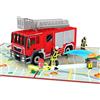 papercrush Biglietto pop-up con auto dei pompieri - biglietto di compleanno 3D con vigili del fuoco per uomini e ragazzi (nipoti, nipote, fratello), biglietto di auguri per vigili del fuoco, biglietto