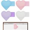 CYUXING 4 segnalibri magnetici in pelle rosa, viola, bianco e blu, graziosi segnalibri magnetici a forma di cuore per libri, regalo multifunzionale per lettori, donne e studenti