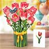 CUT POPUP.COM CUTPOPUP Tulipano - Biglietto Auguri Compleanno, Biglietto Festa della Mamma, 15.5x20.5cm 3D Biglietto Compleanno per Moglie, Mamma, Figlia, Lei, Ragazza (Tulip SM) US8-66.SM IT