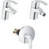 Grohe Eurosmart Set Miscelatori Rubinetto Monocomando Cromo in Metallo per Lavabo Bidet e Doccia ,