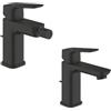 Grohe Cubeo Set 2 Miscelatori Rubinetto per Lavabo e Bidet Taglia S Nero Opaco ,