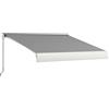 Outsunny Tendalino motorizzato, tendalino elettrico, angolo regolabile 14°-30°, con telecomando manovella, 3 x 2,5 m, grigio chiaro