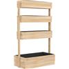 Outsunny Aiuola rialzata in legno, 4 livelli con fori di drenaggio, serra da giardino 88,5 x 45 x 140 cm legno naturale | Aosom Italy